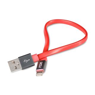 DCU CABLE ROJO CONECTOR EN GRIS USB A LIGHTNING 20 CM